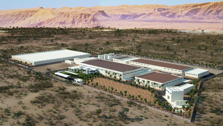 An artist's impression of the proposed new desalination plant in the governorate of Muscat, Oman.